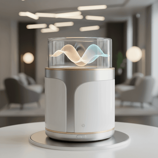 Visualizzazione di una conversazione AI vocale tra cliente e receptionist virtuale del salone